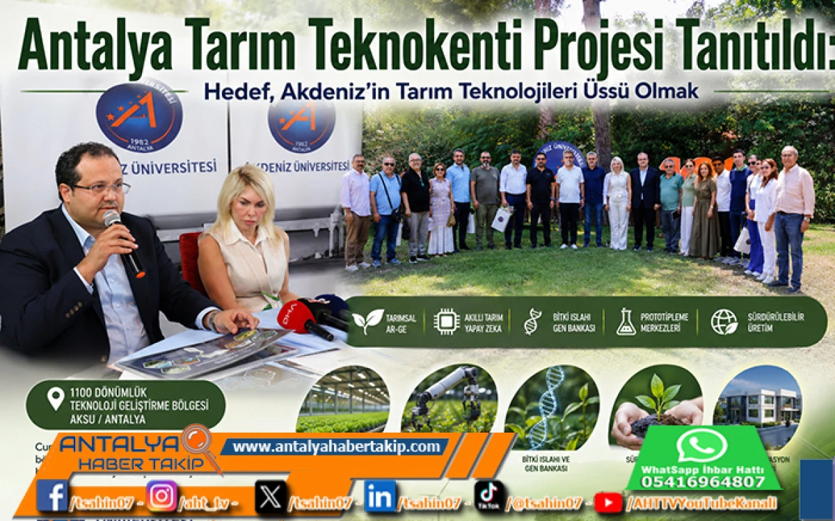 Antalya Tarım Teknokenti Projesi Tanıtıldı: Hedef, Akdeniz'in Tarım Teknolojileri &Uuml;ss&uuml; Olmak